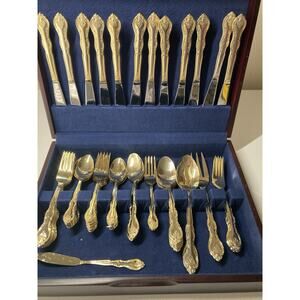 International Silver gold-tone "San Marcos" flatware